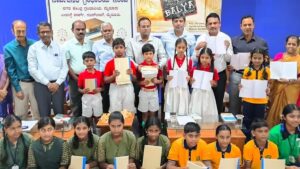 Notebooks made from unused pages distributed to school students