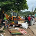 Police demolish ‘illegal’ roadside shop in Idukkki over drug trade allegations