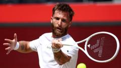 Moutet loses almost all prize money for swearing on BBC TV