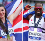 Hunt and Glave win British 100m titles