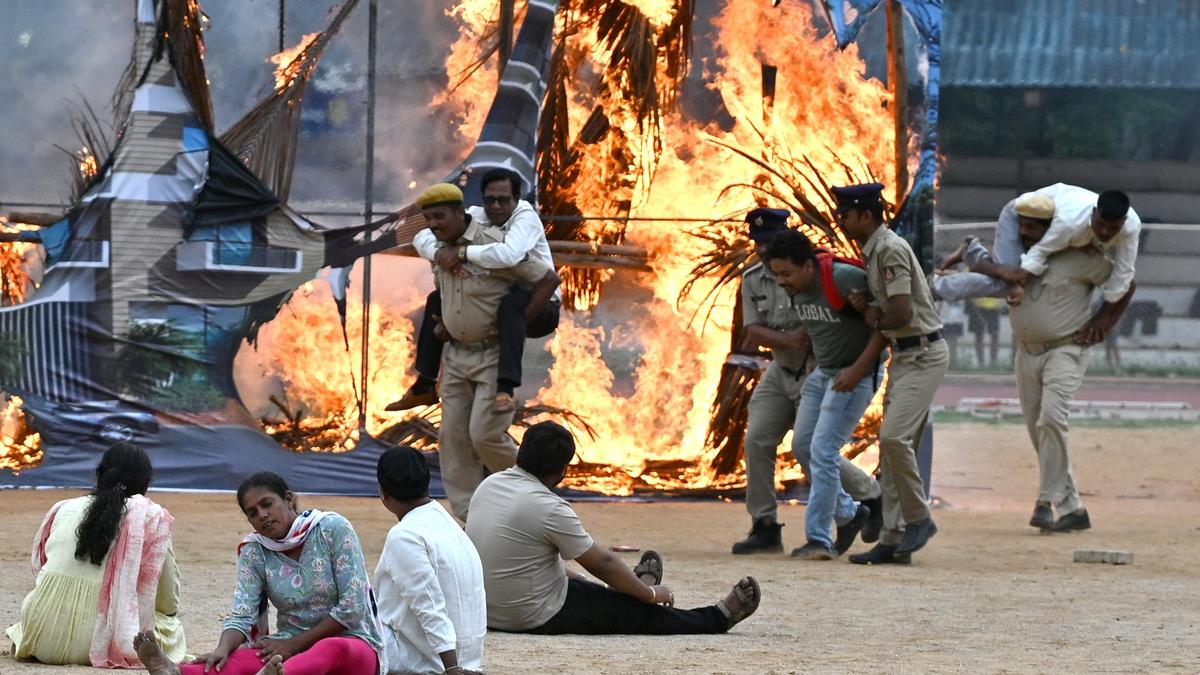 Mock drill conducted to check preparedness in handling emergency situations