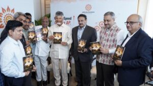 Chandrababu Naidu releases book on his leadership, ‘CBN@361 Degrees’, in Singapore