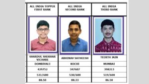 ICAI CA Intermediate 2026 results declared; Shardul Vichare from Dombivali secures AIR 1 with 88.5%