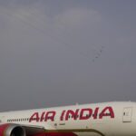 Air India plane comes in front of IndiGo aircraft on same taxiway at Ahmedabad airport
