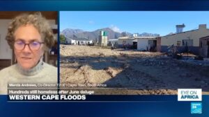Hundreds still homeless one month on from South Africa’s Western Cape floods