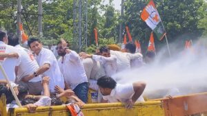 Two protests, two responses: Delhi stays calm as Haryana turns water cannons on youth Congress demonstrators