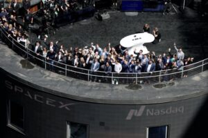 Dom Perignon, moon pies and fortunes flow as Wall Street feted SpaceX’s historic IPO