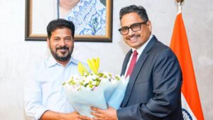 Telangana Chief Secretary designate Sanjay Jaju calls on CM Revanth Reddy