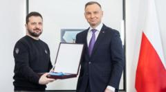 Zelensky stripped of highest Polish honour over WW2 name of army unit