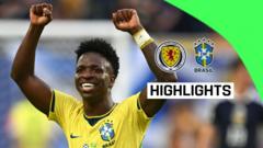 Scotland on the brink after defeat by Brazil