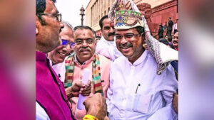 ‘I am a street fighter’: Combative Dharmendra Pradhan arrives in Parliament to a rousing welcome