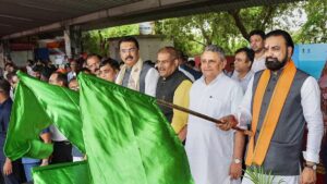 Chief Minister Samrat Choudhary flags off special train carrying 1,100 pilgrims to Somnath Dham