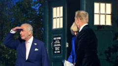 King emerges from the Tardis as Commonwealth Games begin