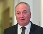 Australia news live: Barnaby Joyce dogged by Tommy Robinson questions – and by a dog – in spiky ABC interview