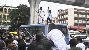 Clash erupts between BJP & Cong workers in Hyderabad; Telangana BJP chief Ramchander Rao detained