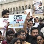 ‘They stood with Telangana, now we stand with them’: Hundreds rally at Hyderabad’s Osmania University in support of Delhi protesters