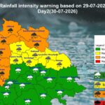 Heavy to very heavy rain forecast for nine Telangana districts for July 30