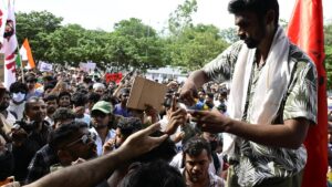From protest to celebration: Mood shifts at Freedom Park as Union Minister Pradhan resigns