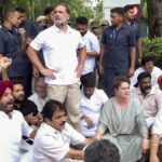 Rahul, Priyanka lead Congress leaders in protest outside PM’s residence
