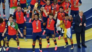 Trump says World Cup made US a ‘soccer country’ as he presents trophy to Spain