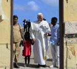 Pope urges Europe to do more for migrants while visiting gateway island