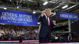 Trump seeks to revive his bond with blue-collar America