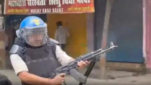 ‘Got trapped in crowd’: Bihar govt defends constable who fired AK-47 during students’ protests
