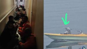 Watch: Indian seafarers take cover as vessel passing through Hormuz came under attack in April