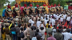 Gajapayana flags off Dasara elephant journey; Abhimanyu accorded ceremonial farewell