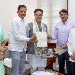 Delegation of MPs meets Union Minister Kiren Rijiju regarding developmental projects for Kalyan Karnataka