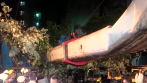 Eight injured as crane topples onto houses in Mumbai’s Kurla