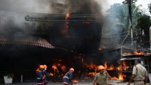 Fire ravages restaurant near Kochi airport in Kerala