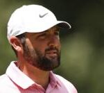 Scheffler equals course record to lead first play-off event