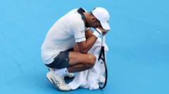 Djokovic suffers in heat as Tirante inflicts shock defeat