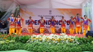 Indian Envoy leads celebration of Independence Day in Singapore