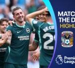 Dunk scores screamer as Brighton thrash 10-man Coventry