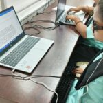 Visually challenged students write exams without help of scribes at Andhra Loyola College