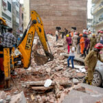 Watch: CCTV captures moment Delhi’s Satya Niketan building collapses, leaving 6 dead