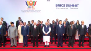 Brics summit day 2: PM Modi, Putin, Xi join world leaders at Bharat Mandapam for family photo – Video