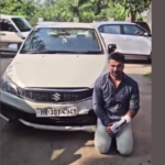 Gurgaon hit-and-run case: Accused Kalyan Bainsla made to kneel before car, bandaged hand visible – watch