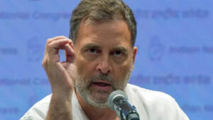 ‘Have a spine, don’t lie down in front of Trump’: Rahul flays PM Modi over ‘UPI tax’
