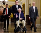 Republican senator Mitch McConnell returns to Capitol Hill after monthslong hiatus while recovering from fall – live