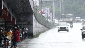 Rain returns to Hyderabad after weeks of dry weather, catches commuters off guard