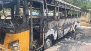 Manthan International School bus goes up in flames; parents demand answers, action