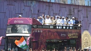 First time in India: Open top bus takes ministers in procession to Cabinet meeting in Mangaluru