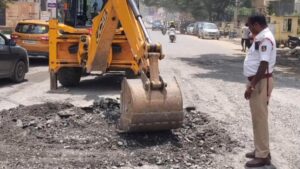 After viral gridlock, traffic police and residents take up temporary road repair at Whitefield in Bengaluru