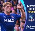 Flemming’s late strike earns Ipswich win over 10-man Crystal Palace