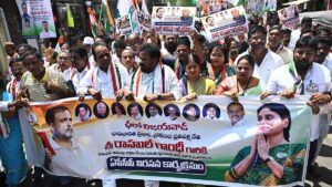 Congress stages protest seeking withdrawal of ‘illegal’ cases against Rahul Gandhi